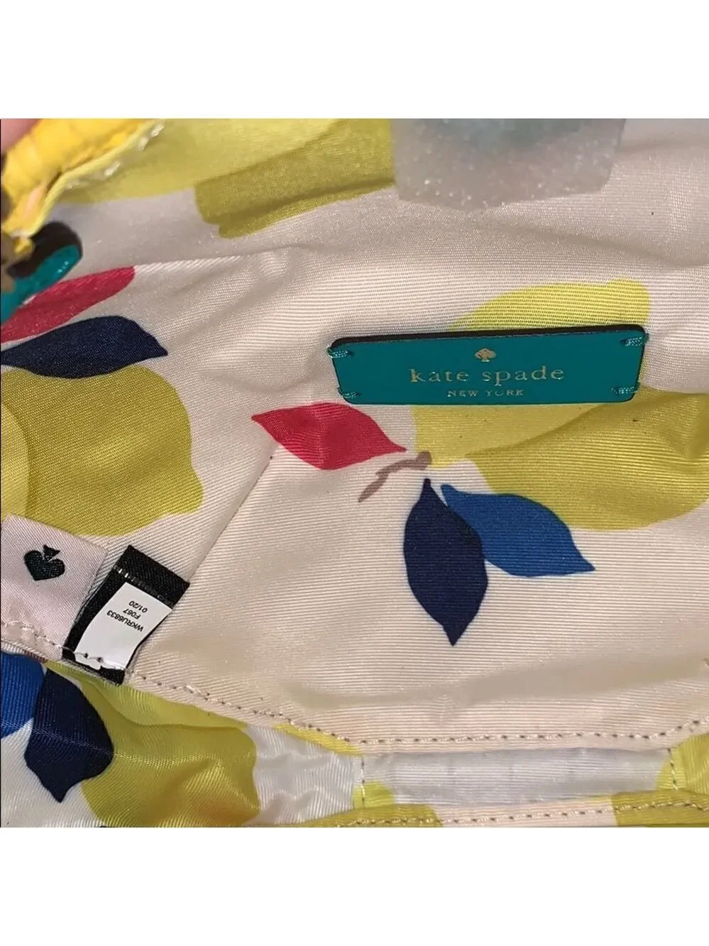 YELLOW AND GREEN KATE SPADE PICNIC PERFECT LEMON WICKER CROSSBODY BAG SUMMER